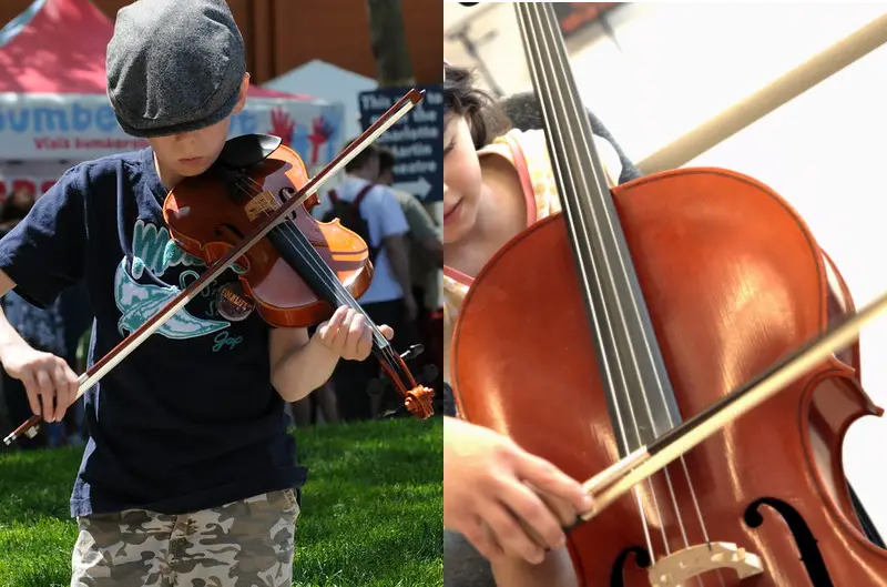 violin or cello for a child