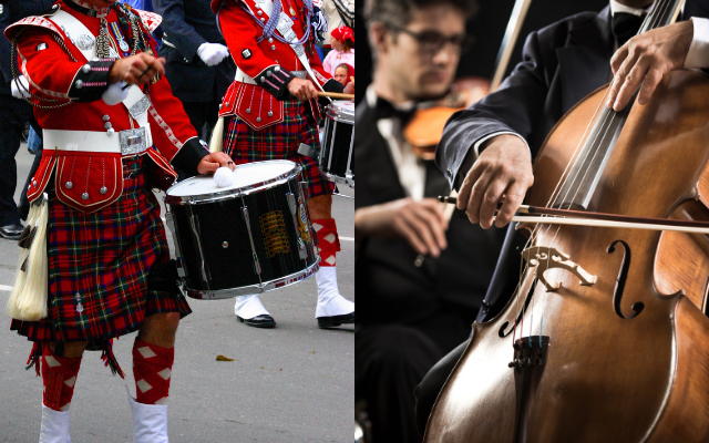 Is MARCHING band or orchestra more challenging